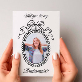 Vintager bekleideter Rahmen mit Vorschlag von Bow  Einladung