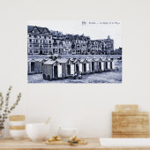 Vintager Belle Epoque Badeort und Strand Poster (Küche)