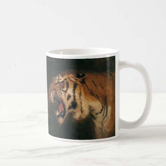 Vintager Bengalischer Tiger Big Cat Roaring, Wildt Kaffeetasse (Rechts)