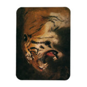 Vintager Bengalischer Tiger Big Cat Roaring, Wildt Magnet (Vertikal)