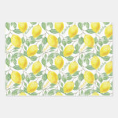 Vintager benutzerdefinierter Text Zitronenfrüchte  Geschenkpapier Set (Vorderseite)