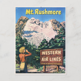 Vintager Berg Rushmore Feiertagspostkarte