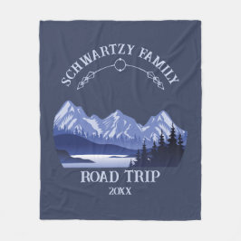 Vintager Berg Sonnenuntergang Außensee Retreat bla Fleecedecke