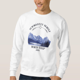 Vintager Berg Sonnenuntergang Außensee Retreat bla Sweatshirt