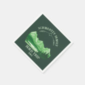 Vintager Berg Sonnenuntergang Außensee Retreat Grü Serviette (Ecke)