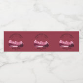 Vintager Berg Sonnenuntergang Roter Außensee Wasserflaschenetikett (Einzelnes Label)