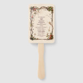 Vintager Bergwald Hochzeit von Evergreen Tree Fächer (Rückseite)