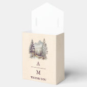 Vintager Bergwald Hochzeit von Evergreen Tree Geschenkschachtel (Geöffnet)