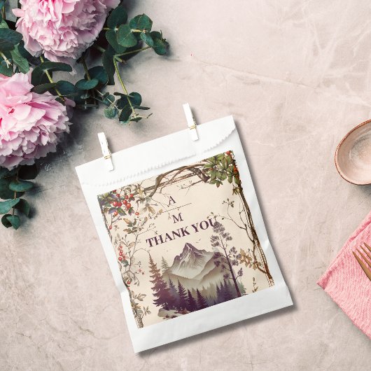 Vintager Bergwald Hochzeit von Evergreen Tree Geschenktütchen