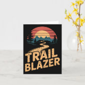 Vintager Bergwanderweg Blazer Retro Wandern C Karte (Gelbe Blume)