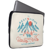 Vintager BergWolf Klettern Wandern im Freien Laptopschutzhülle (Vorne Rechts)