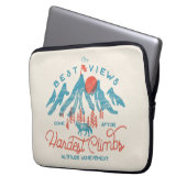Vintager BergWolf Klettern Wandern im Freien Laptopschutzhülle (Vorderseite Links)