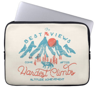 Vintager BergWolf Klettern Wandern im Freien Laptopschutzhülle