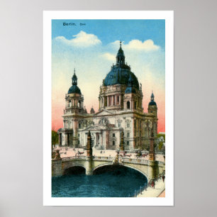 Vintager Berliner Dom Poster