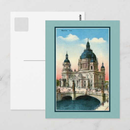 Vintager Berliner Dom Postkarte (Vorne/Hinten)