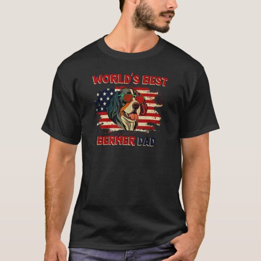 Vintager Berner Vater Berner Berg T-Shirt (Vorderseite)