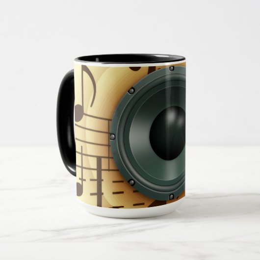 Vintager Beruflicher DJs-Lautsprecher Tasse (Vorderseite Links)
