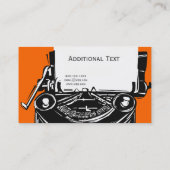 Vintager Beruflicher Schriftsteller Visitenkarte (Rückseite)