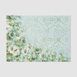 Vintager beschädigter Damast Hintergrund Grün Seidenpapier