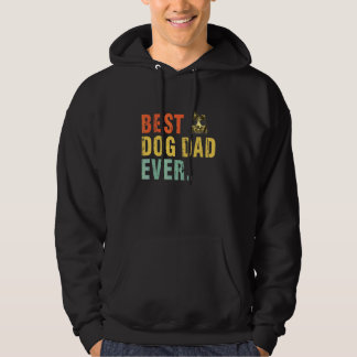 Vintager Best Dog Vater je Shetland Sheepdog Hoodie