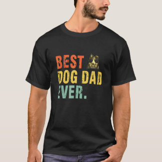 Vintager Best Dog Vater je Shetland Sheepdog T-Shirt