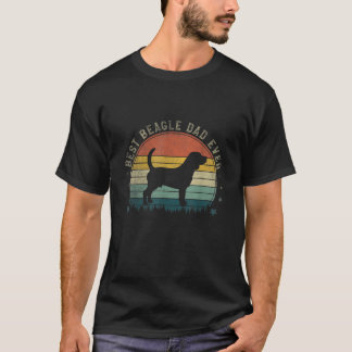 Vintager bester Beagle Vater je Vatertag Mönche T-Shirt