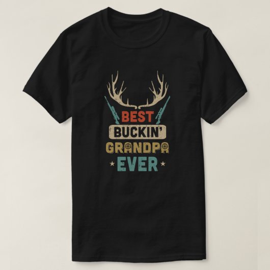 Vintager Bester Buckin-Großvater je Hirschjagd T-Shirt (Design vorne)