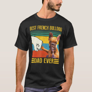 Vintager bester Bulldog-Vater je für Daddy Pet T-Shirt
