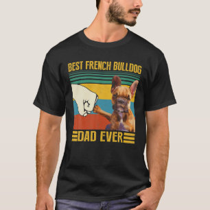 Vintager bester Bulldog-Vater je für Daddy Pet T-Shirt