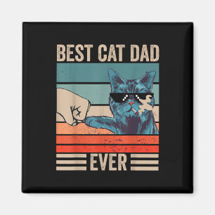 Vintager bester Cat Vater je Bump Faustfick Tag Ca Magnet