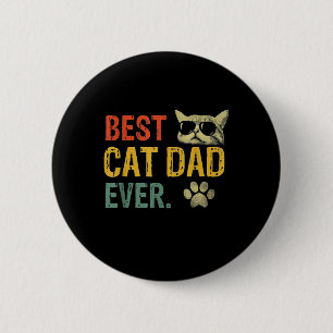 Vintager bester Cat Vater je Cat Daddy Geschenk Button