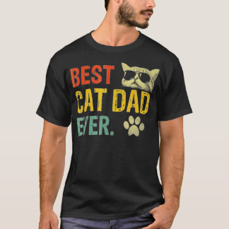 Vintager bester Cat Vater je Cat Daddy Geschenk T-Shirt