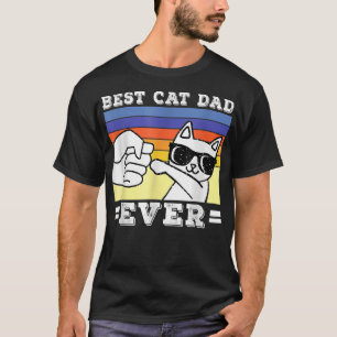 Vintager bester Cat Vater je Funny Cat Daddy Vater T-Shirt