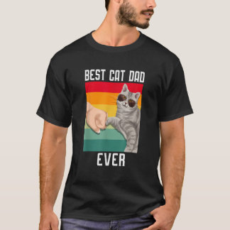 Vintager bester Cat Vater je für den Vatertag T-Shirt