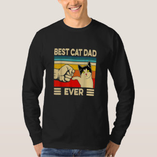 Vintager bester Cat Vater je Katze Daddy Vater Tag T-Shirt