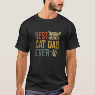 Vintager bester Cat Vater je Katze Daddy Vatertag T-Shirt