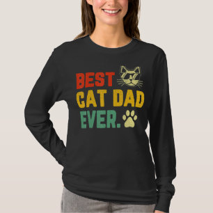 Vintager bester Cat Vater je Katze Daddy Vatertag T-Shirt