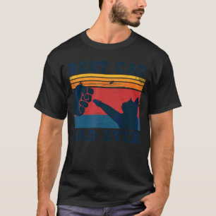 Vintager bester Cat Vater je Katze Daddy Vatertag T-Shirt