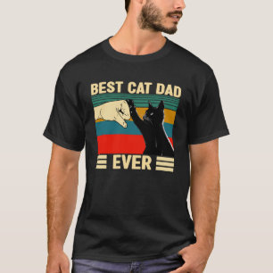 Vintager bester Cat Vater je Katze Daddy Vatertag T-Shirt