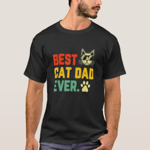 Vintager bester Cat Vater je Katze Daddy Vatertag T-Shirt
