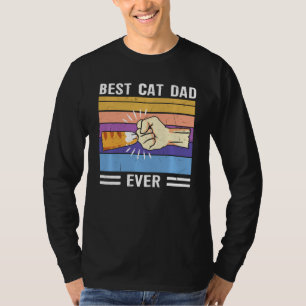 Vintager bester Cat Vater je Paw Fist Bump Pater S T-Shirt