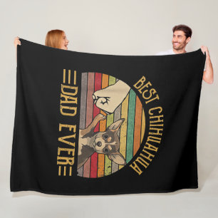 Vintager bester Chihuahua-Vater je Sonnenuntergang Fleecedecke
