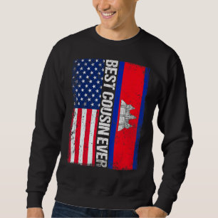 Vintager bester Cousin je Retro American Kambodsch Sweatshirt