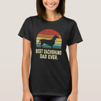 Vintager bester Dackel Vater je Hund T-Shirt