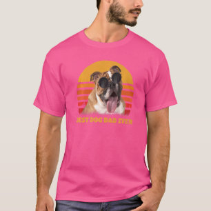 Vintager bester englischer Bulldog-Vater je Welpen T-Shirt