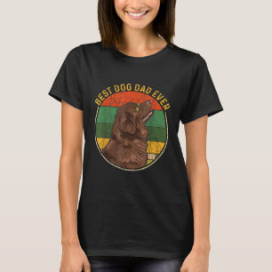 Vintager bester Hund Vater je Neufundland Hund Lov T-Shirt