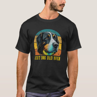 Vintager Bester Hund Vater je Sunset Retro Pyrenäe T-Shirt