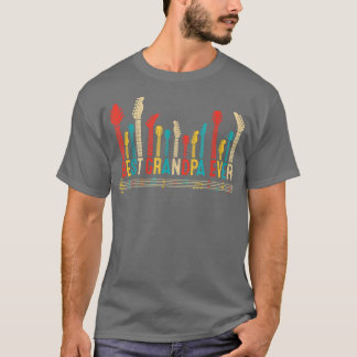 Vintager bester Opa je Daddy Guitar Vatertag T-Shirt