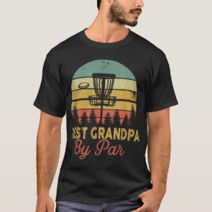 Vintager bester Opa Par Disc Golfgeschenk Vater Fe T-Shirt