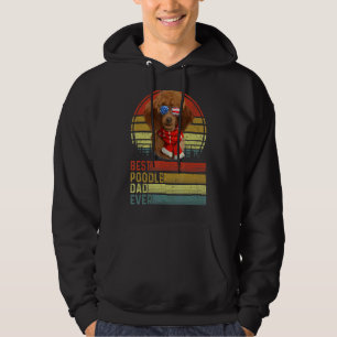 Vintager bester Poodle-Vater je Vater Tag Welpe Hoodie